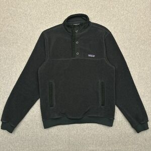 Patagonia Shearling Button Pullover Mens‎ Small Northern Green Sweater 26140